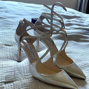 Jimmy Choo Lancer 85, sz 40.5, Champagne